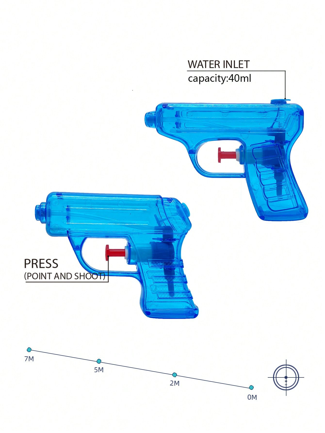 Trends2pcs/Set Water Gun Toy For Songkran Festival, Mini Pink Water Guns, Outdoor Summer Fun Game... | SHEIN