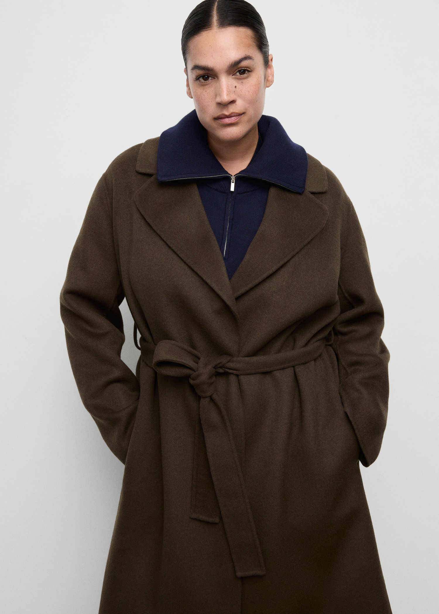 Handmade wool coat with belt | MANGO (UK)