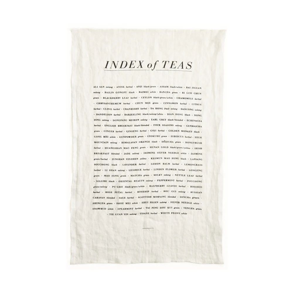 Index of Teas Kitchen Towel | Tuesday Made