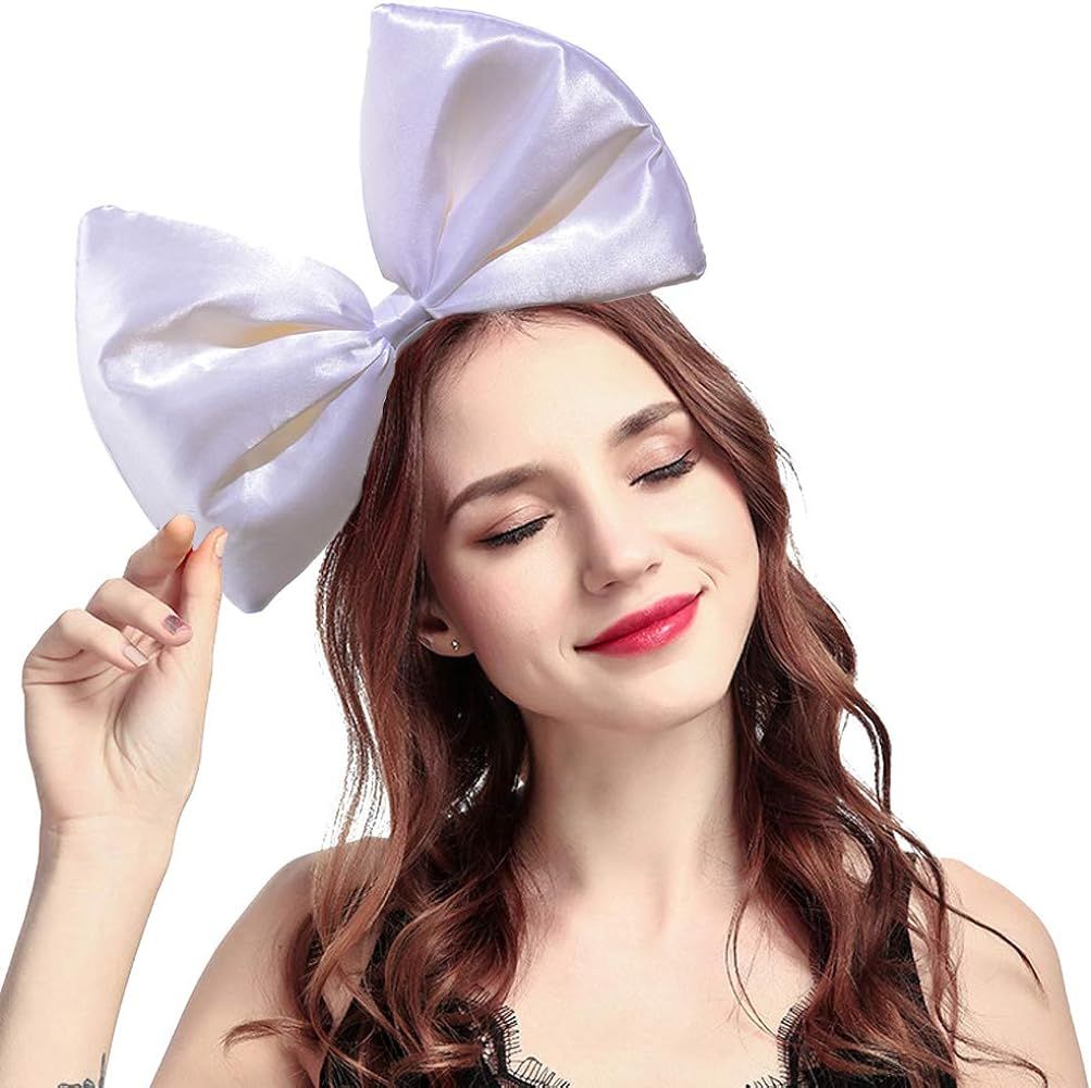 Women Huge Bow Headband Hairband Hair Hoop Costume Accessories Party Props | Amazon (US)