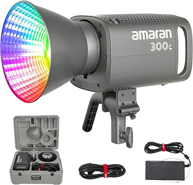 Aputure Amaran 300c RGB COB Video Light Bowen Mount 2,500K to 7,500K CCT with G/M Adjustment 26,5... | Amazon (US)