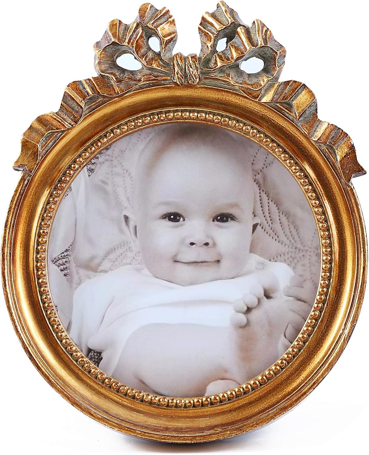 Antique Picture Frames 3.5x3.5 Round Picture Frames Vintage Picture Frames Small Picture Frames E... | Amazon (US)