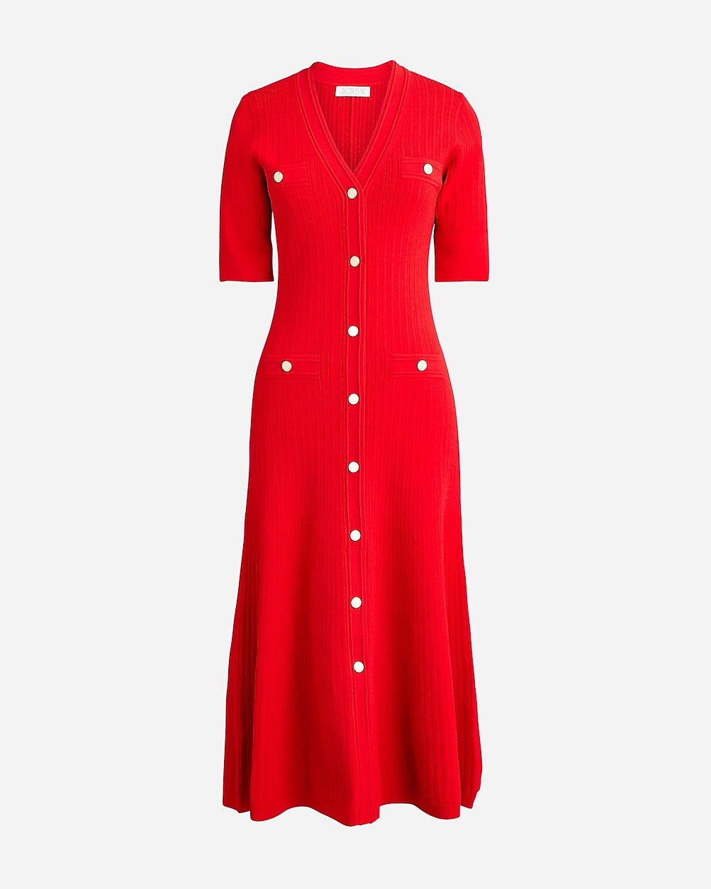 Elbow-sleeve button-up sweater-dress | J. Crew US