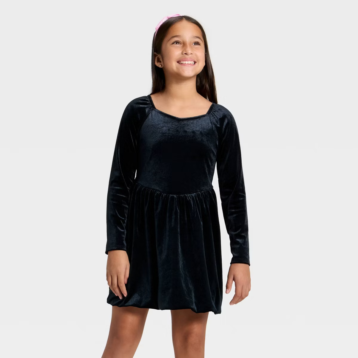 Girls' Long Sleeve Velour Dress - Cat & Jack™ | Target
