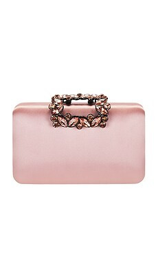 olga berg Margalit Crystal Lock Clutch in Blush from Revolve.com | Revolve Clothing (Global)