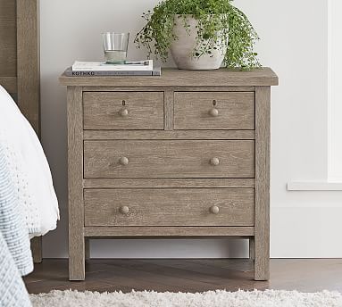 Farmhouse 28.5&quot; 4-Drawer Nightstand | Pottery Barn (US)