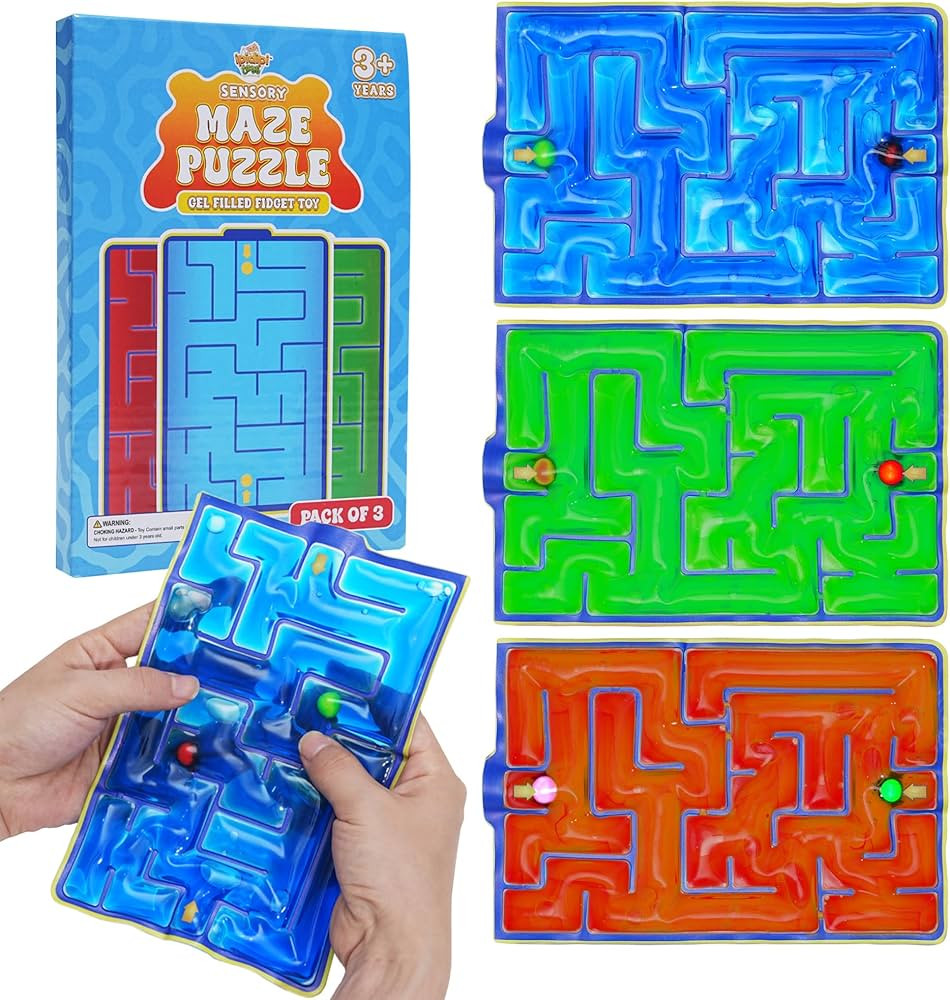 IPIDIPI TOYS Gel-Filled Maze Puzzle – Sensory Squishy Fidget Toy for Kids and Adults, Tactile G... | Amazon (US)