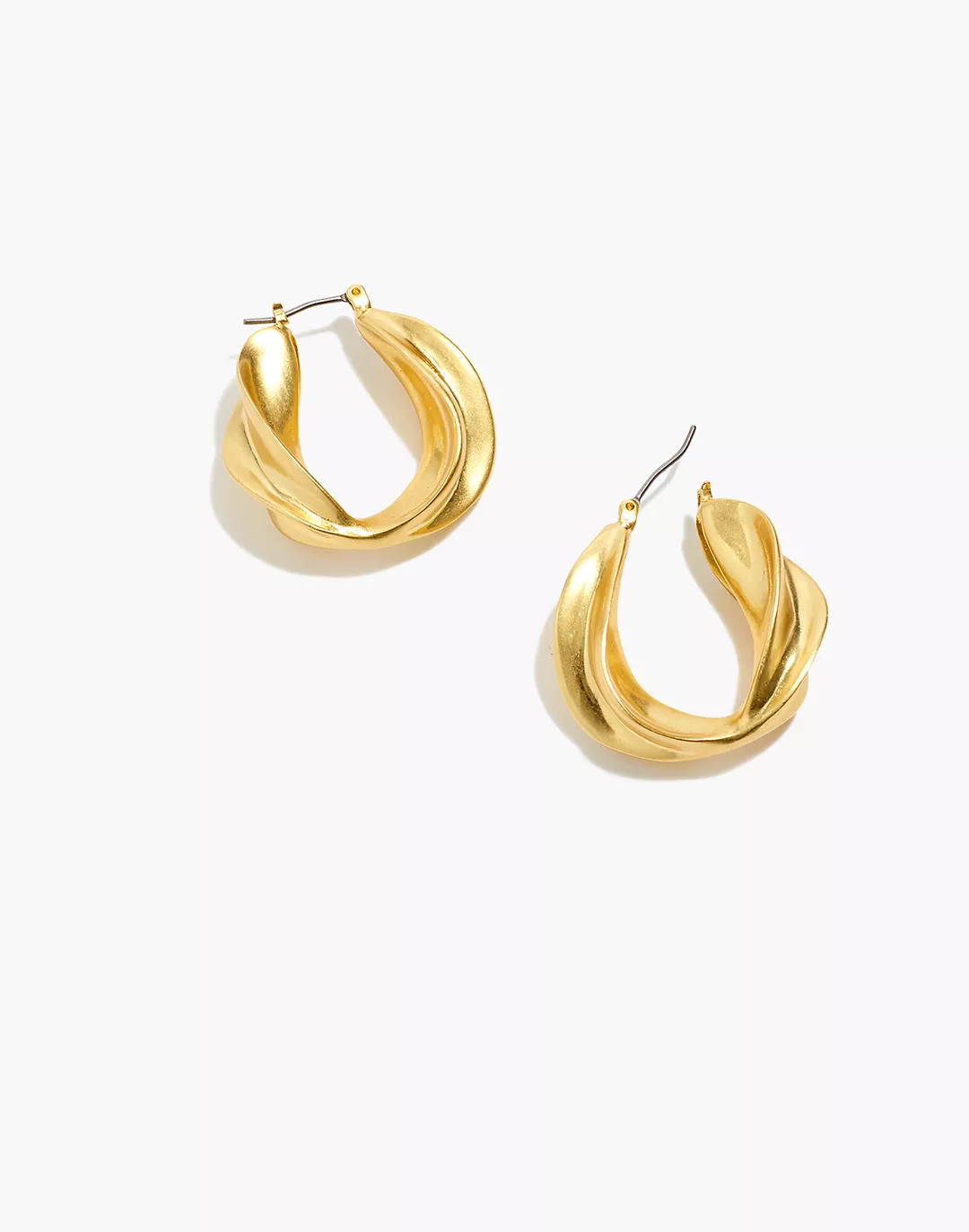 Sculptural Medium Hoop Earrings | Madewell