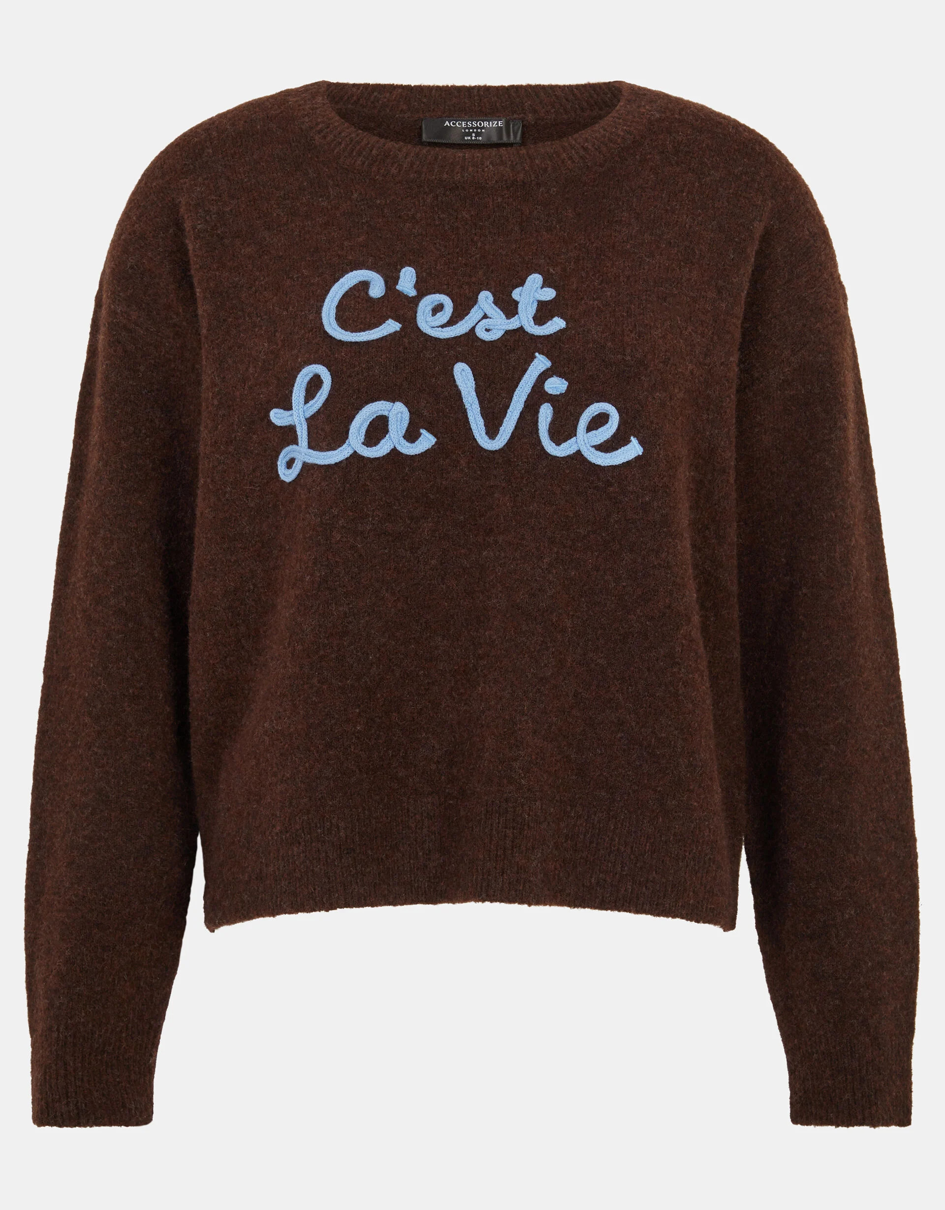 Accessorize x Good Manners C'est La Vie Jumper Brown | Accessorize (Global)