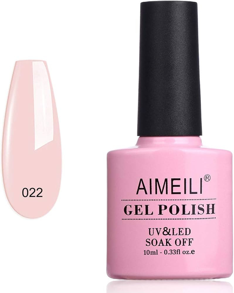 AIMEILI Nude Gel Nail Polish, UV/LED Soak-Off Gel Polish French Nail Gel, Nail Lamp Nail Art Mani... | Amazon (UK)