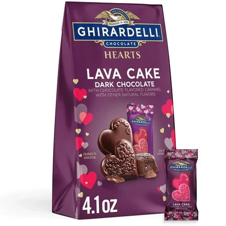GHIRARDELLI Dark Chocolate Lava Cake Hearts 4.1 oz Bag | Walmart (US)