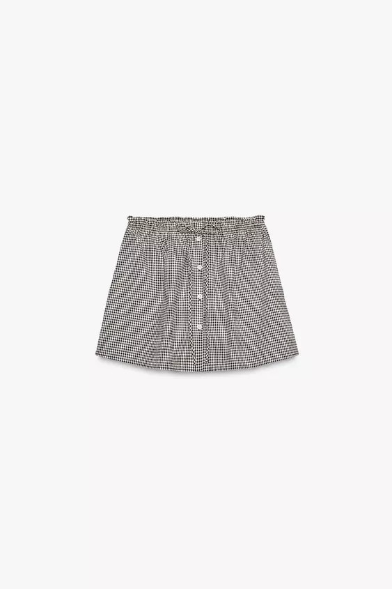 GINGHAM MINI SKIRT | Zara US