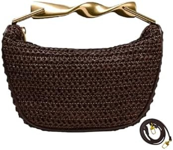 JYG Handmade Straw Crossbody Bags for Women Mini Summer Satchel Purse Fashion Woven Shoulder Hand... | Amazon (US)