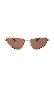 Gucci Metal Sunglasses in Gold & Brown from Revolve.com | Revolve Clothing (Global)
