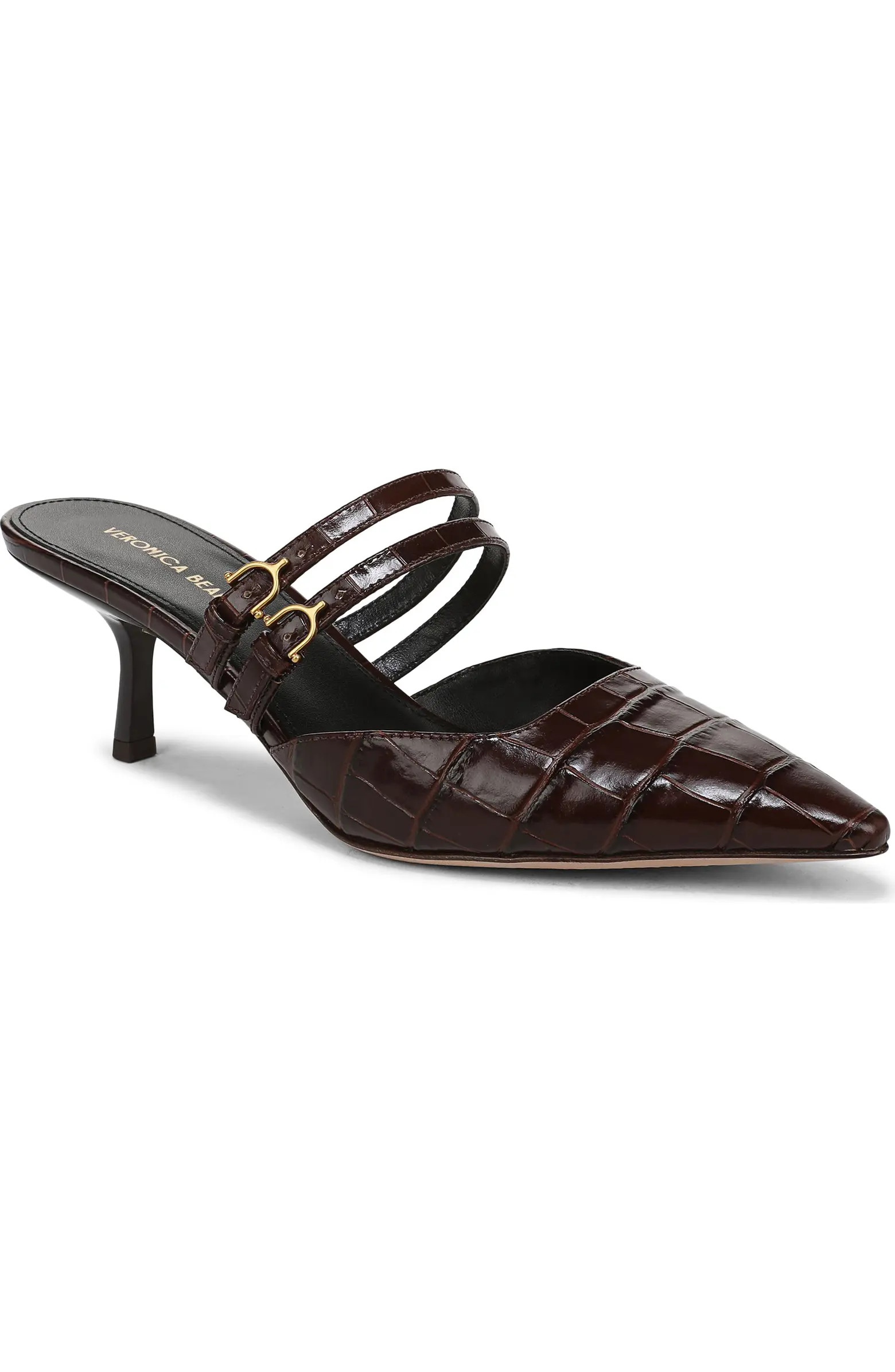 Veronica Beard Corrie Croc Embossed Pointed Toe Pump (Women) | Nordstromrack | Nordstrom Rack