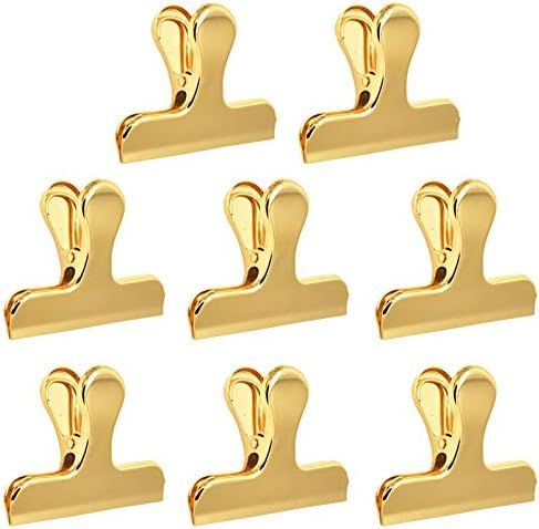 Set of 8 Heavy Duty Stainless Steel Bag Clips, SourceTon 3 x 2.4 Inch Durable Paper Seal Grip for... | Amazon (US)