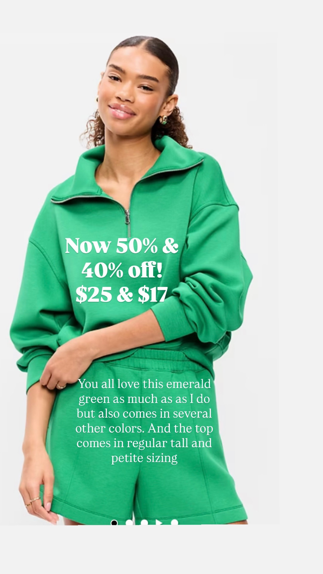 Bounce fleece shorts & halt zip pullover 
On sale! Fully stocked 



#LTKmomlife #LTKSaleAlert #LTKOver40