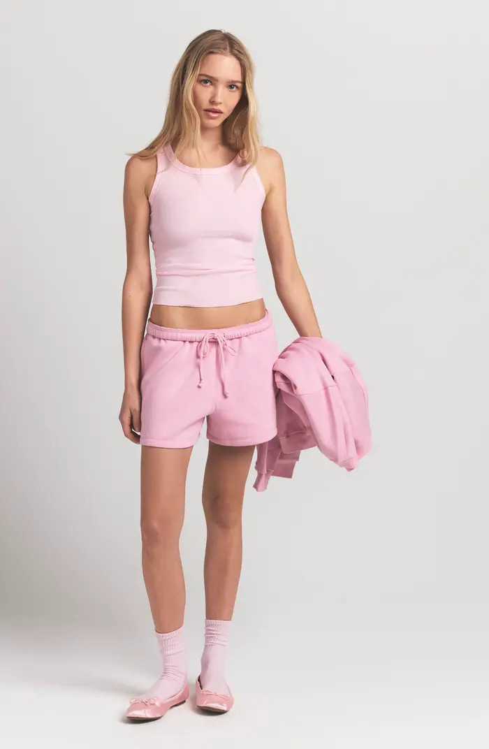 Stretch Cotton Rib Scoop Tank | Nordstrom