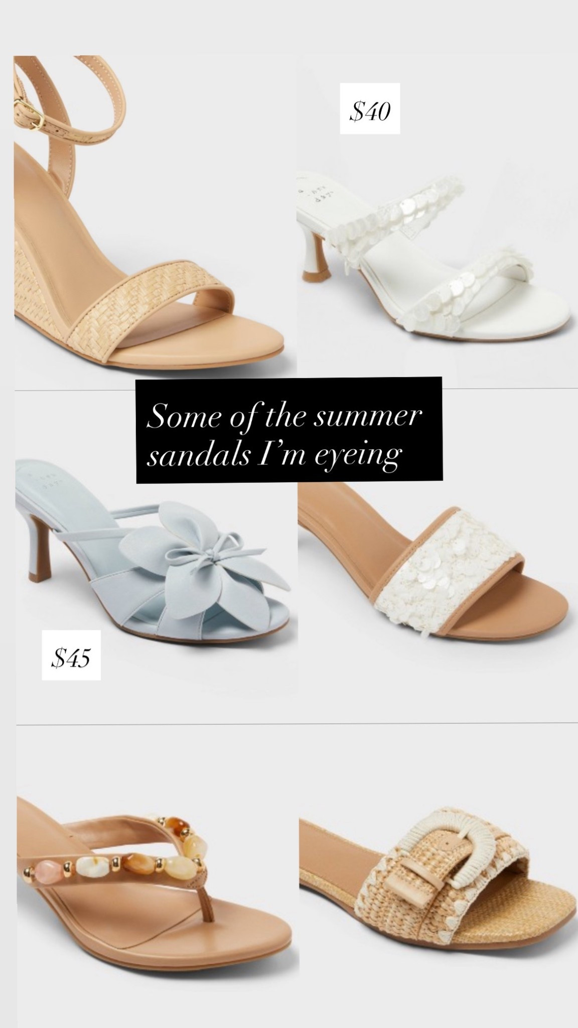 Eyeing each and every one of these summer sandals. 
Some kitten heels, some flats, but all chic and affordable 

#LTKMothersDay #LTKootd #LTKSaleAlert