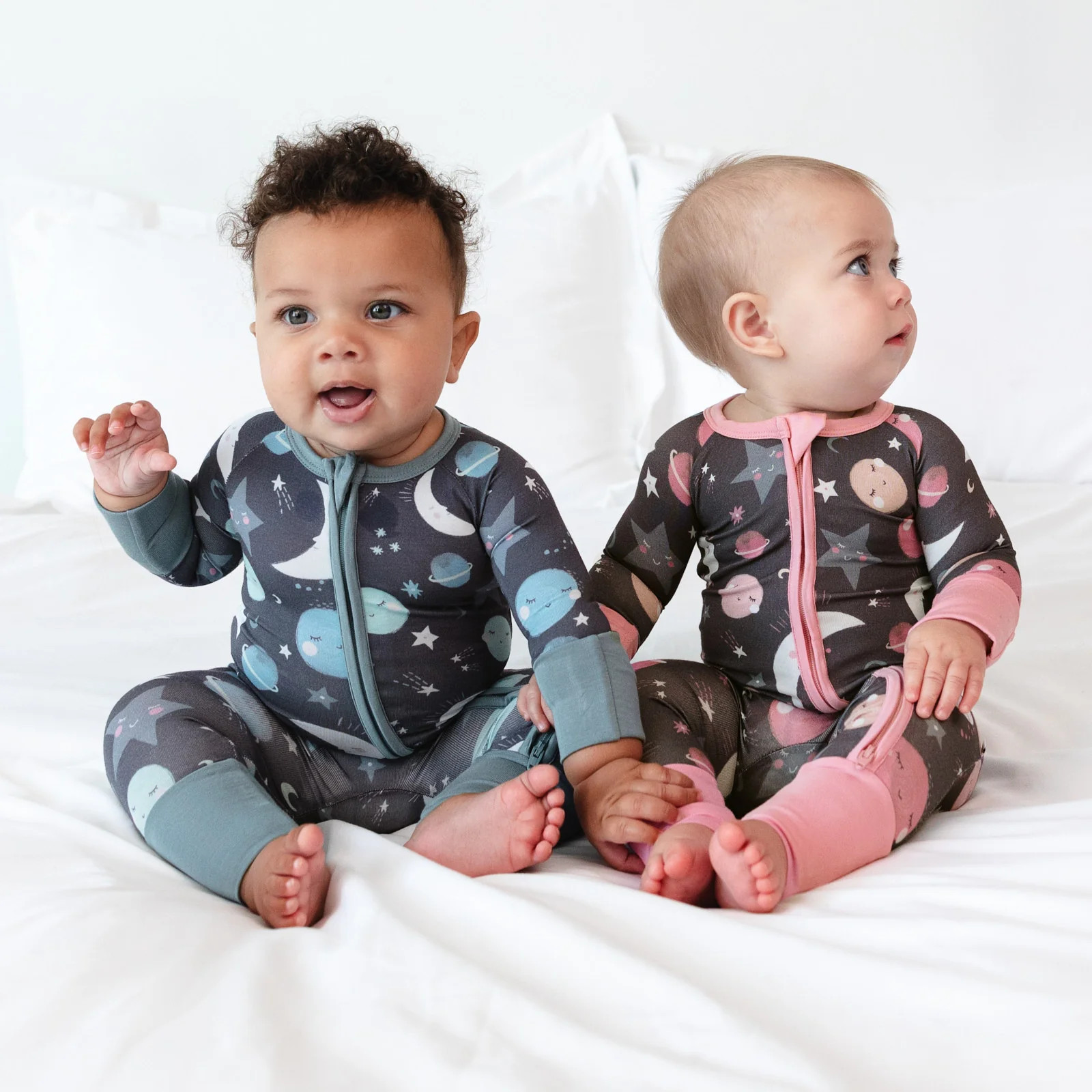 Pink To the Moon & Back Zippy | Little Sleepies