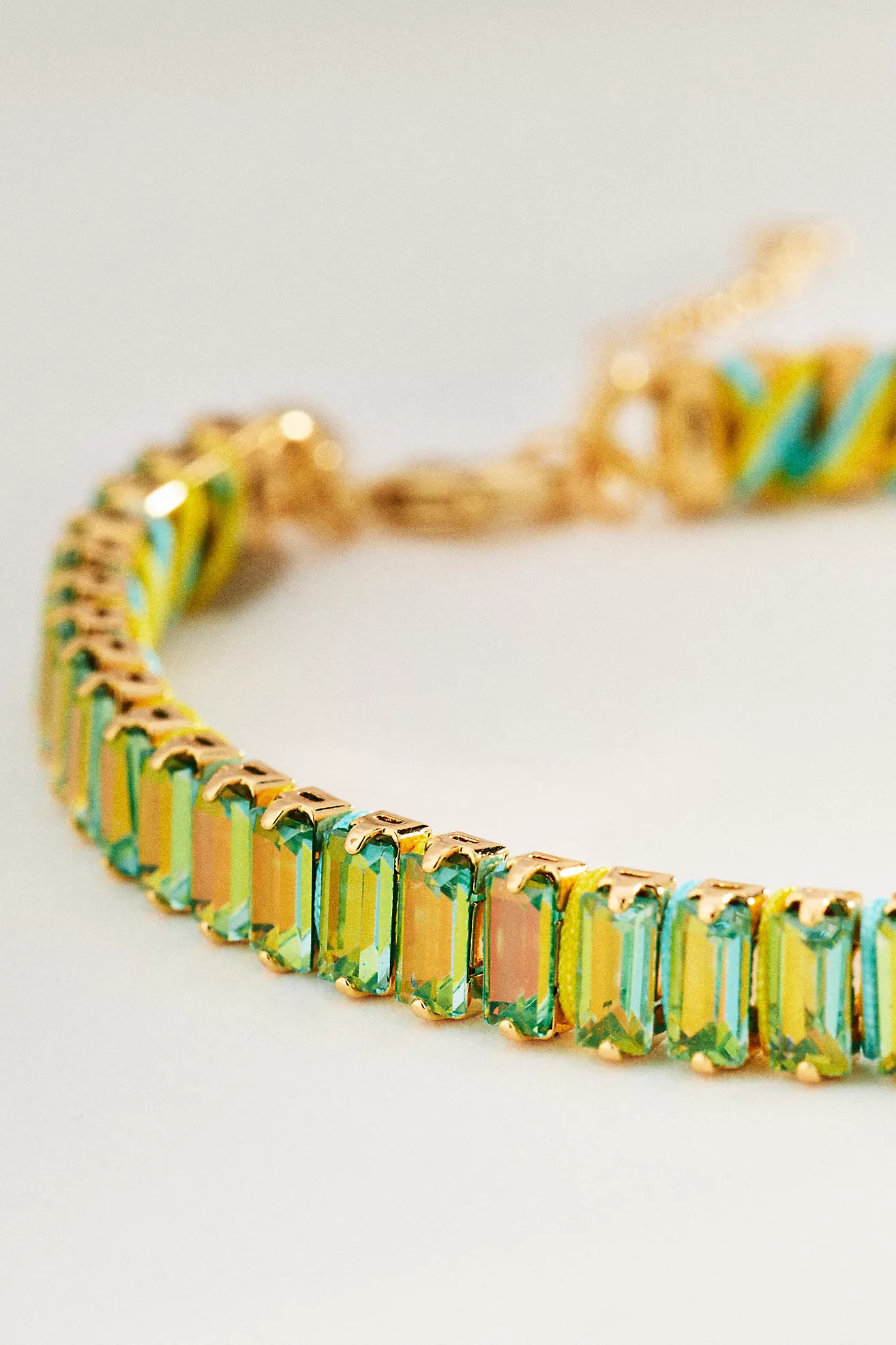 By Anthropologie Baguette Crystal Tennis Bracelet | Anthropologie (US)