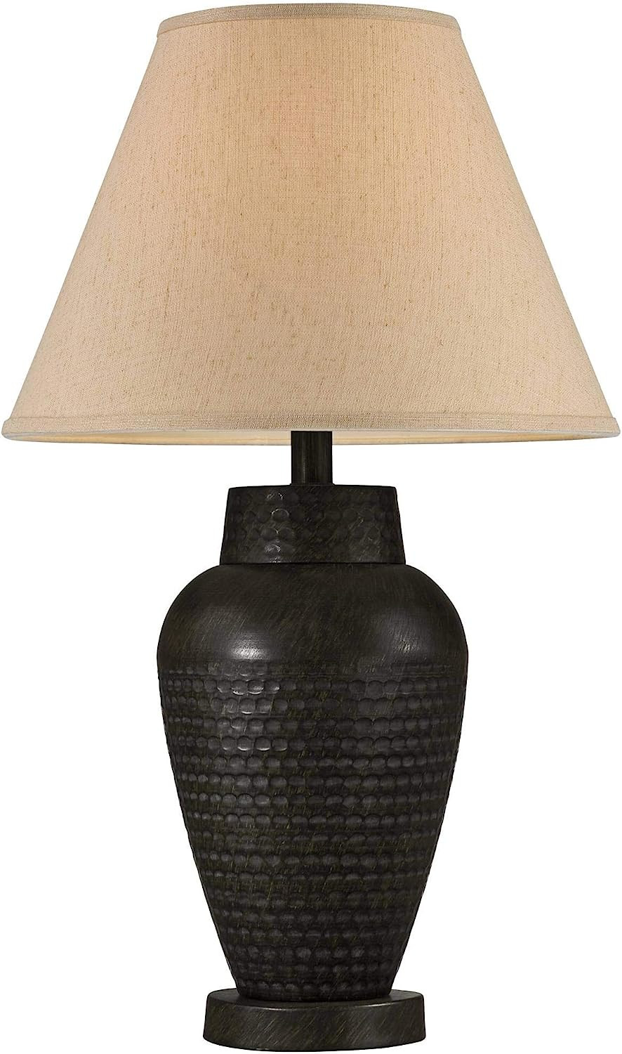 Regency Hill Auburn Modern Rustic Vase-Shaped Table Lamp 25" High Textured Hammered Bronze Brown ... | Amazon (US)