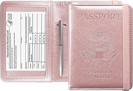 ACdream Passport and Vaccine Card Holder Combo, Cover Case with CDC Vaccination Card Slot, Leathe... | Amazon (US)