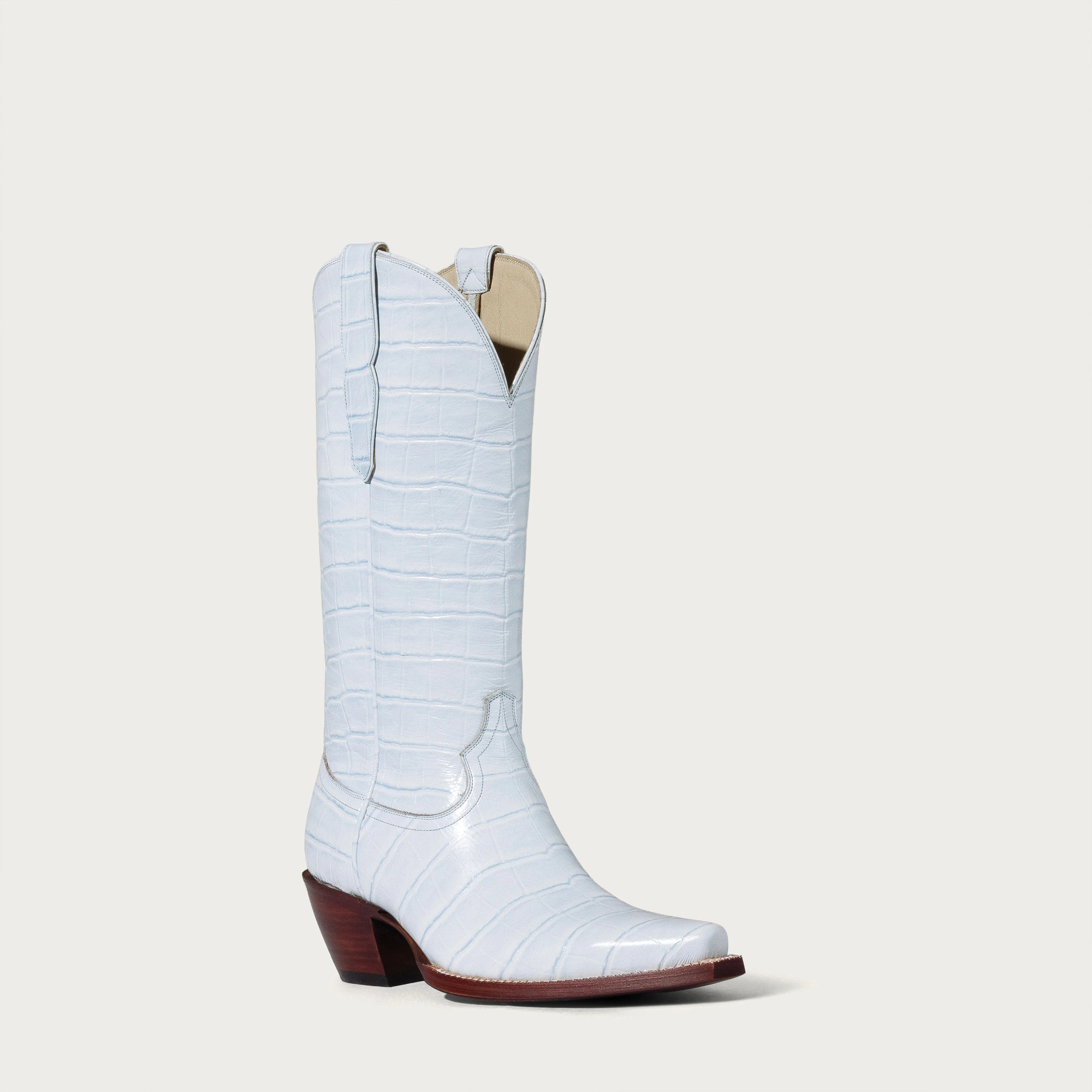 The Noho Boot Powder Blue Croc | CITY Boots