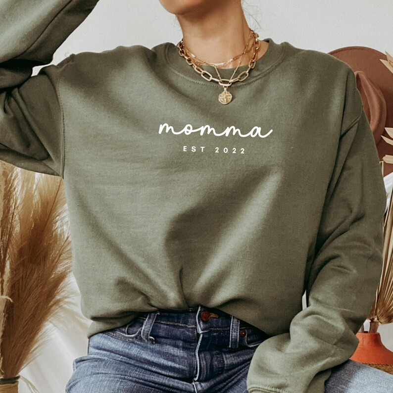 Momma Sweatshirt Custom Momma Sweater Mother's Day | Etsy | Etsy (US)