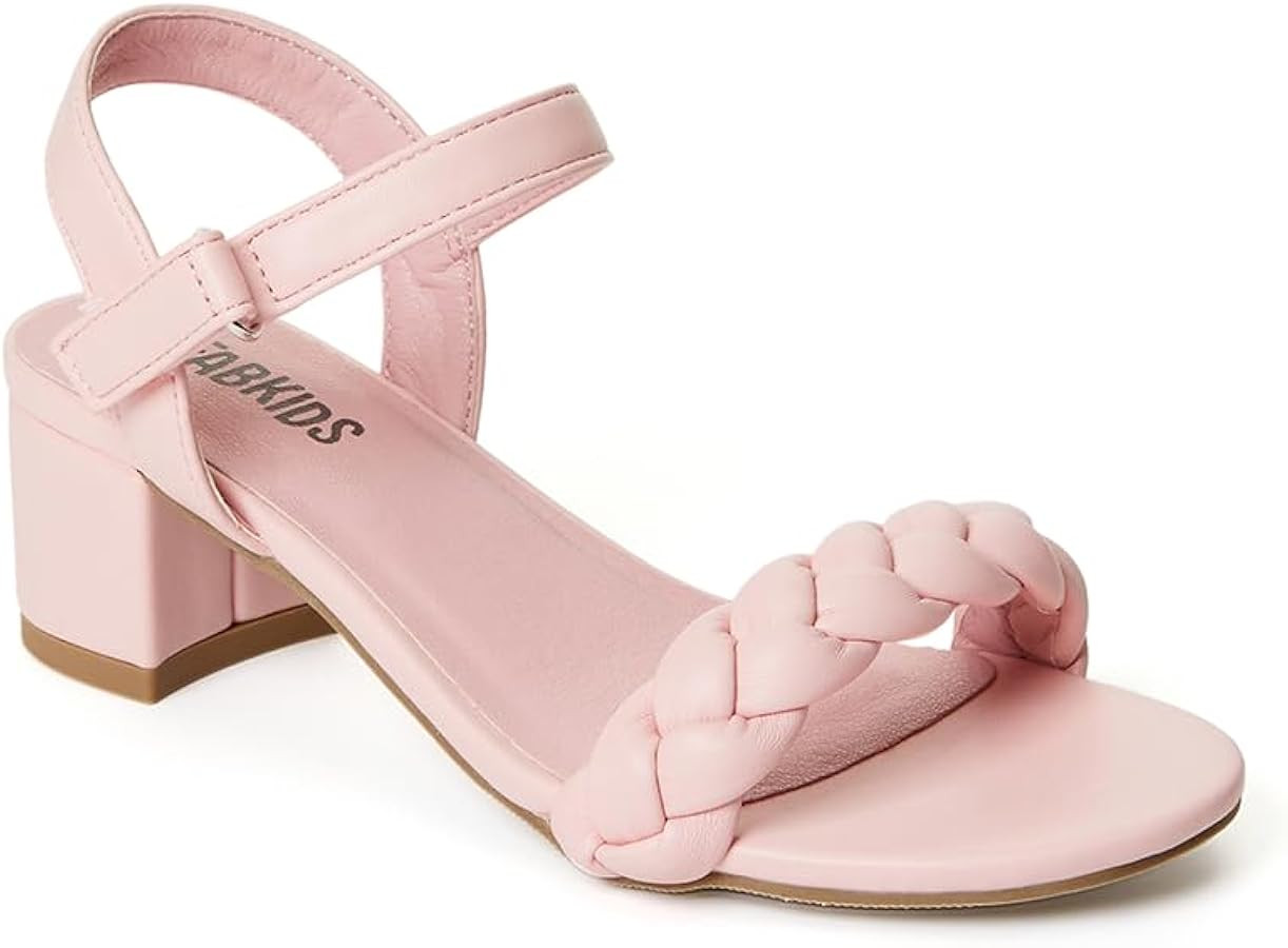 FabKids Girls Braided Open Toe Ankle Strap Flat Lightly Padded Sandals Summer Holiday Party Dress... | Amazon (US)