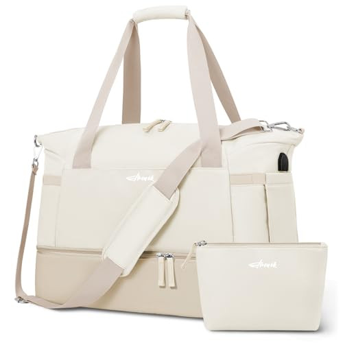 ETRONIK Gym Bag for Women, Personal Item Travel Bag with Shoes Compartment, Weekender Overnight D... | Amazon (US)