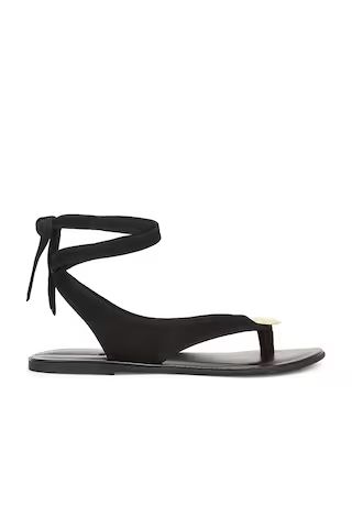 The Row Charm Beach Sandal in Black | FWRD | FWRD 