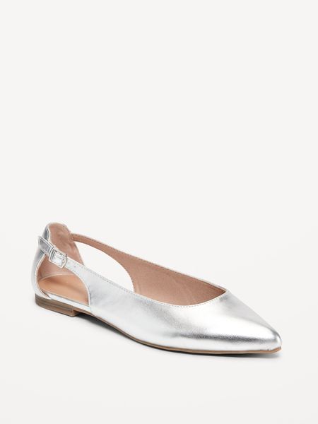 Faux-Leather Slingback Ballet Flat for Women | Old Navy (US)