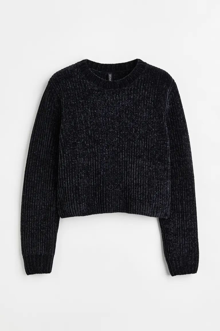 Rib-knit Sweater - Black - Ladies | H&M US | H&M (US + CA)