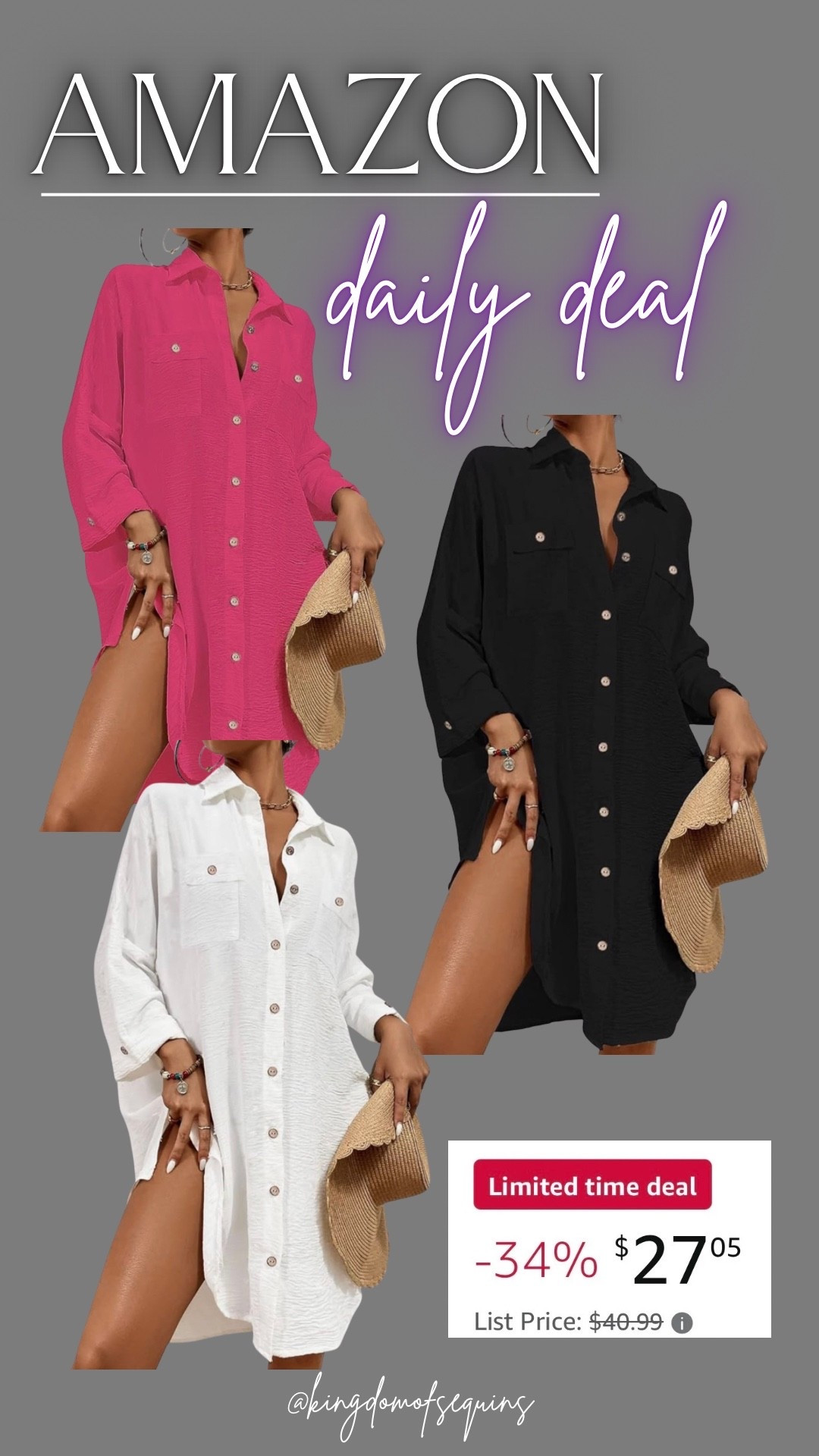 Swim coverup that comes in so many colors.

#LTKSwim #LTKSeasonal #LTKSaleAlert