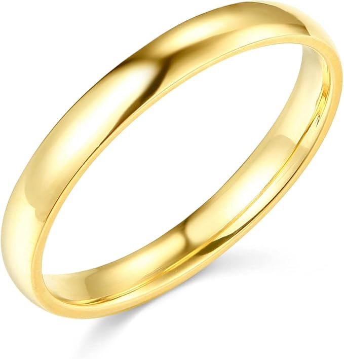 Wellingsale 14k Solid Gold Wedding Bands | Amazon (US)