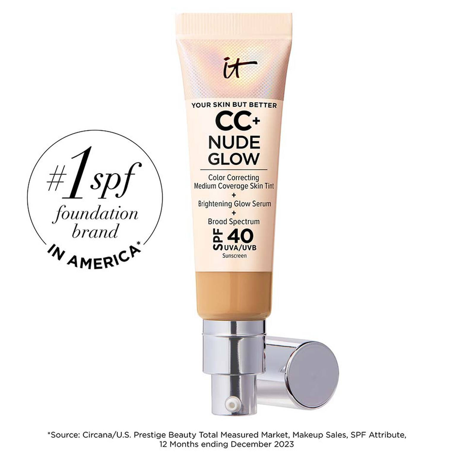 CC+ Nude Glow Lightweight Foundation + Glow Serum with SPF 40 | IT Cosmetics (US)