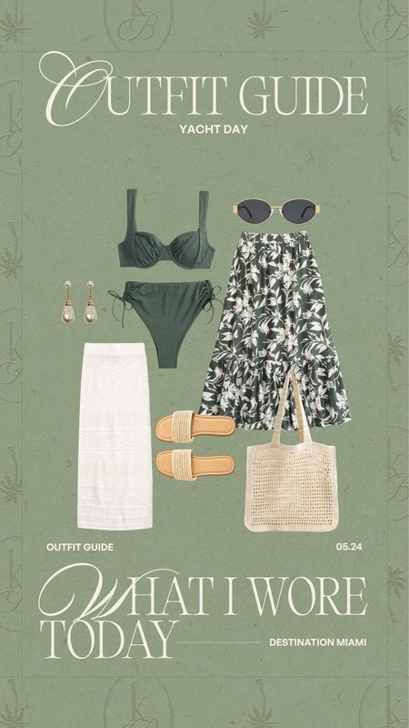 What I’m wearing on the yacht today🌴🥥 Obsessed w this green!!! #abercrombie #swim #miami 

#LTKtravel #LTKswim #LTKmidsize