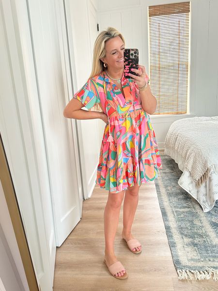 Loving this dress. It’s summer perfection. Wearing a size small. Would be bump friendly, too-Just size up for bump. Code FANCY15 for 15% off  

#LTKstyletip #LTKsalealert #LTKunder100