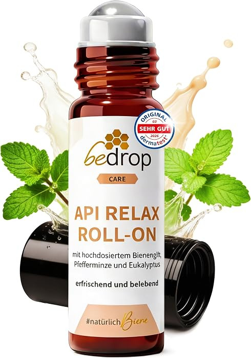bedrop Api Relax Roll-On - mit hochdosiertem Bienengift, Pfefferminze und Eukalyptus | Bei Kopfsc... | Amazon (DE)