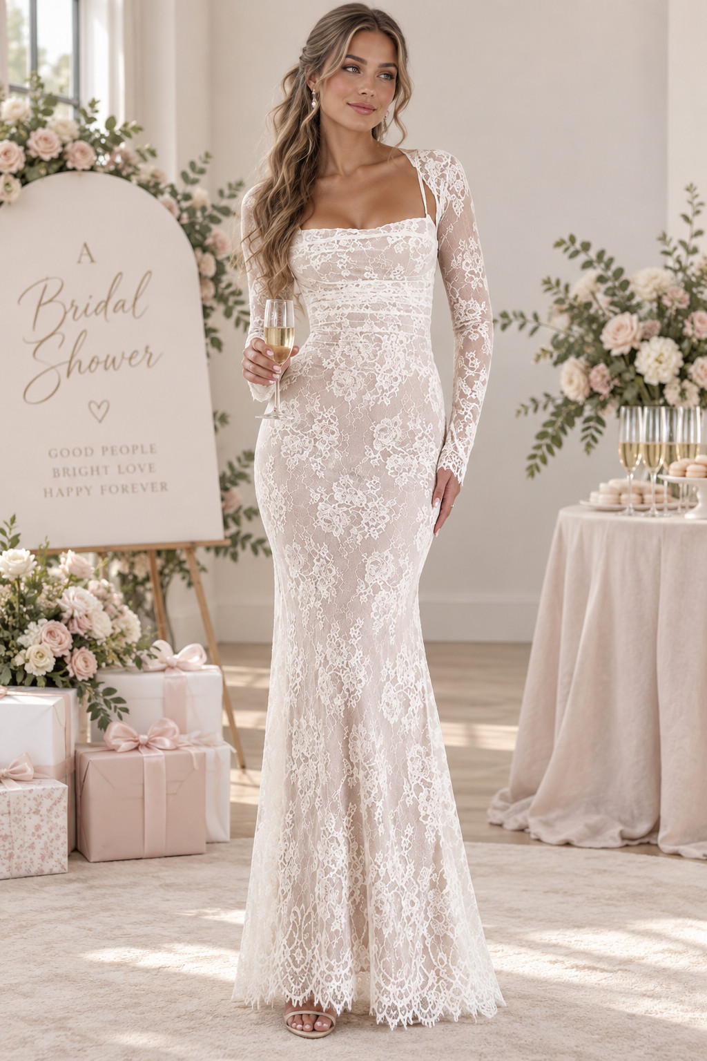 If you want something romantic and a little more elevated, this Amazon lace maxi is gorgeous. I love the fitted silhouette, delicate floral lace, long sleeves, and feminine neckline. Such a pretty bridal shower dress for an indoor celebration, elegant brunch, rehearsal dinner, or even a courthouse wedding look.
#BridalShowerDress #AmazonFashion #WhiteLaceDress #BrideToBeStyle #BridalOutfit #LaceMaxiDress #RehearsalDinnerDress #BrideDress #AmazonFinds #WeddingStyle 

 #LTKSeasonal #LTKU #LTKWedding