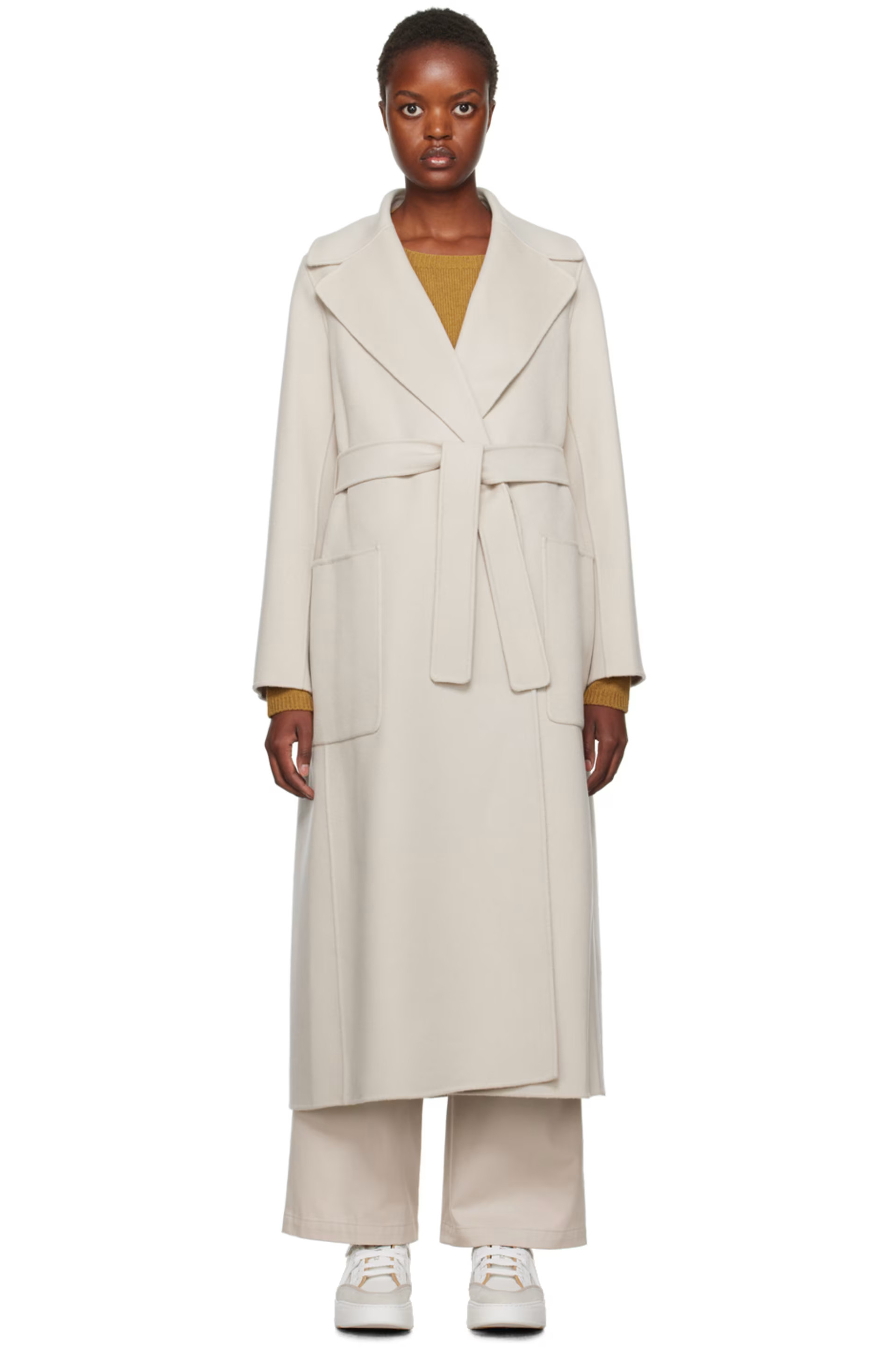 S Max Mara - Taupe Paolore Coat | SSENSE