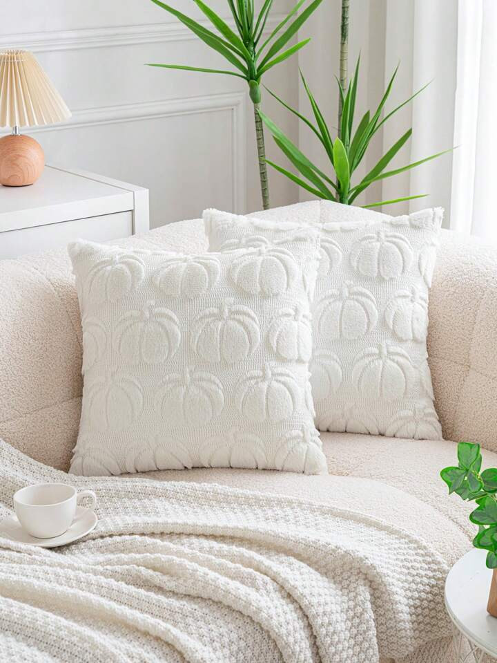1pc Embroidered Pumpkin Curved Pillow Cover, Without Filling, Suitable For Living Room Bedroom Ho... | SHEIN