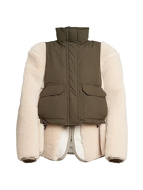 Sacai Faux Shearling Padded Jacket | Saks Fifth Avenue (CA)