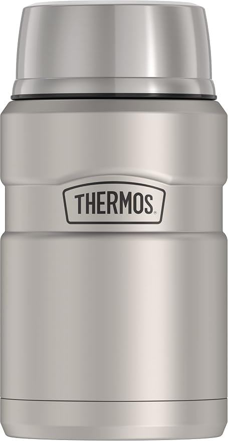 THERMOS Stainless King Vacuum-Insulated Food Jar, 24 Ounce, Matte Steel | Amazon (US)