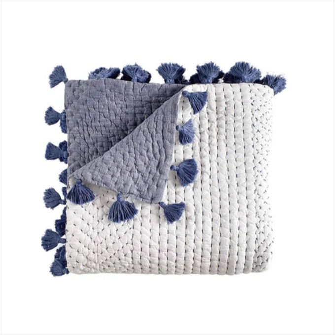 Click for more info about Sahati Indigo Hand Stitched Throw