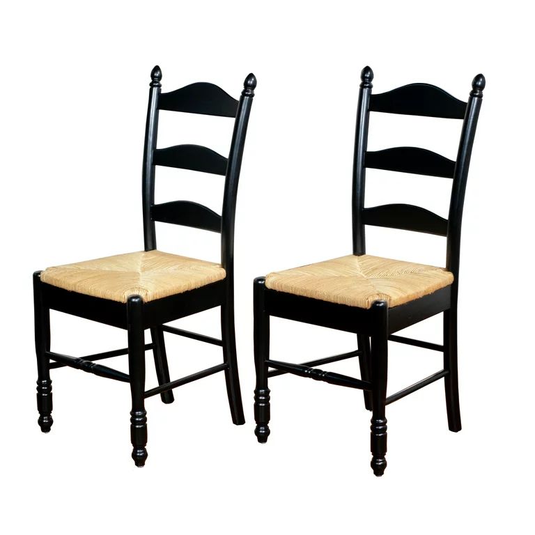 Ladder Back Rush Seat Chairs - Set of 2, Multiple Colors | Walmart (US)
