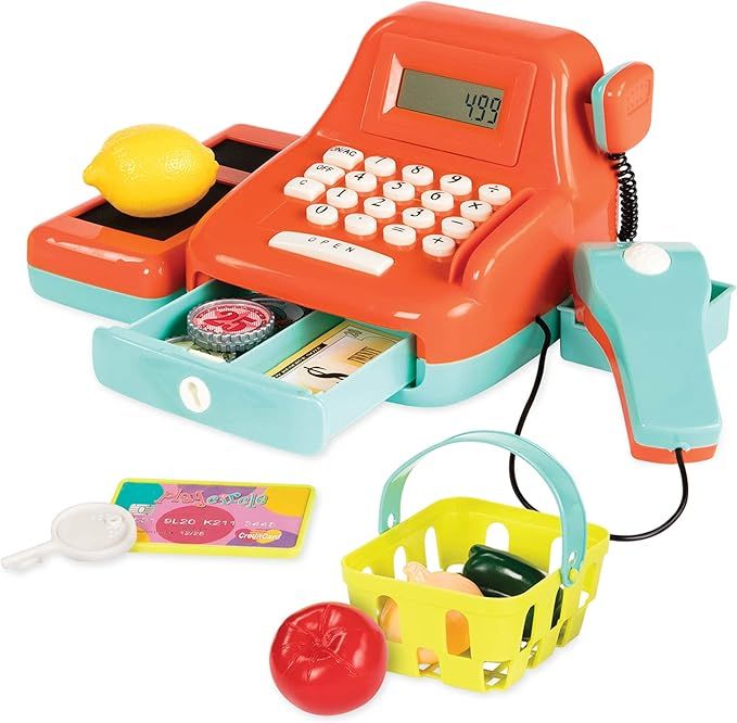 Battat Cash Register Toy Playset – Pretend Play Kids Calculator Cash Register with Accessories ... | Amazon (US)