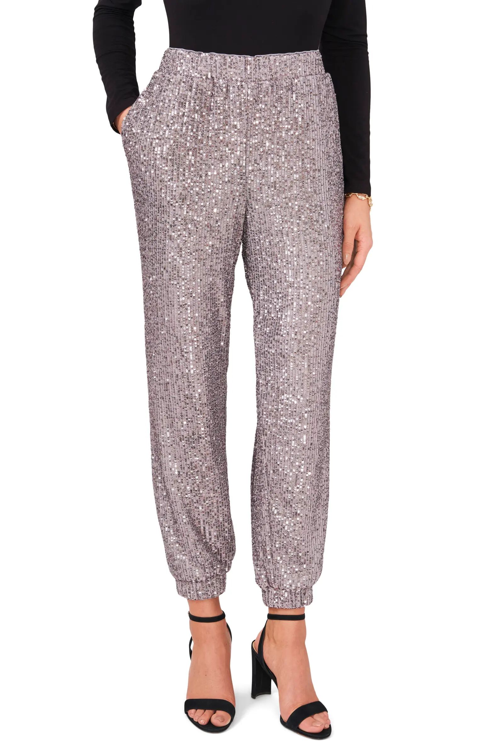 Vince Camuto Sequin Pull-On Joggers | Nordstrom | Nordstrom