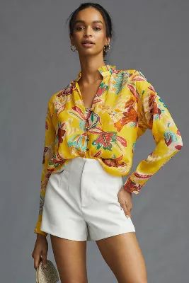 Pilcro Tavi Buttondown Blouse | Anthropologie (US)